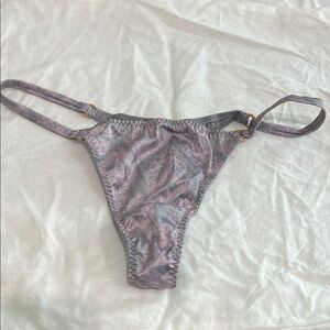 Victoria's Secret Gray and Pink Thong